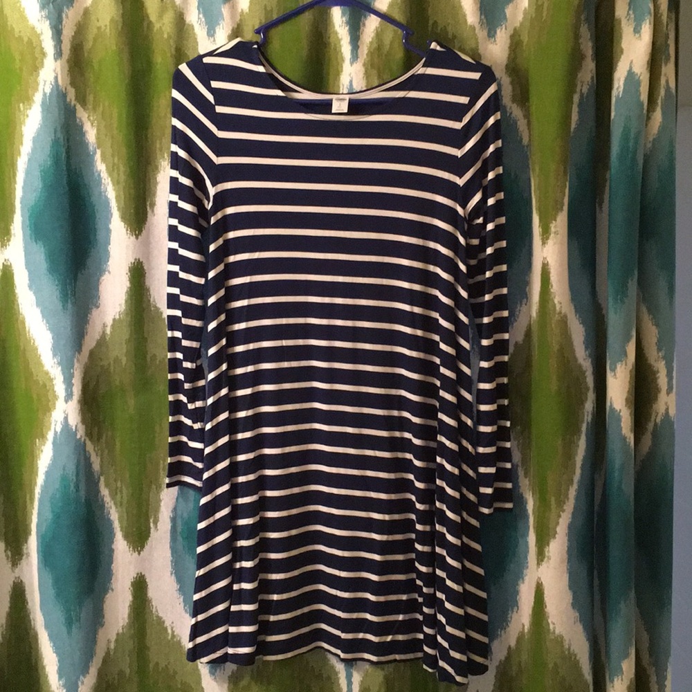 Striped long sleeve dress